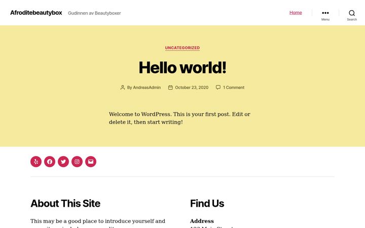 Screenshot of afroditebeautybox.no