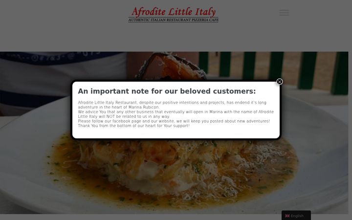 Екранна снимка на afroditelittleitaly.com