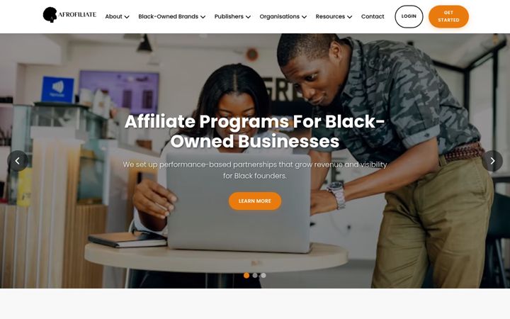 Screenshot of afrofiliate.com