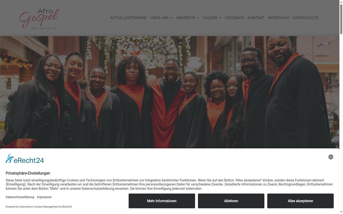 Skærmbillede af samtykkebanneret, som det blev vist før nogen interaktion