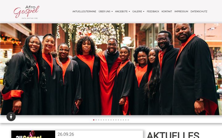 Screenshot of afrogospel.de