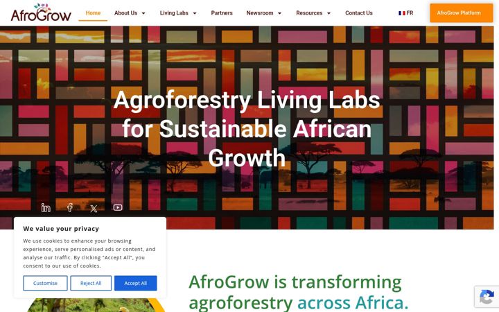 Screenshot ta' afrogrow-project.eu