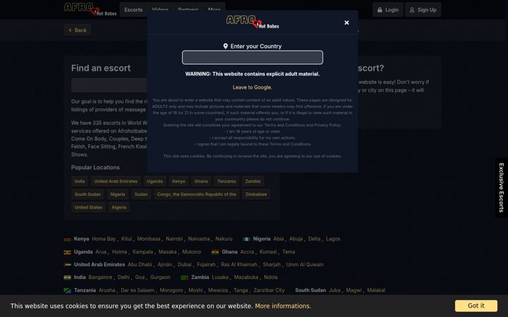 Screenshot of afrohotbabes.com