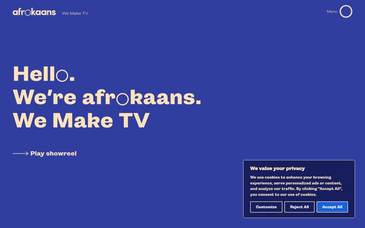 Captura de ecrã de afrokaans.co.za