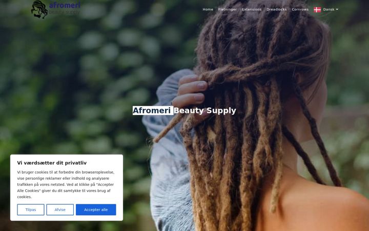 Screenshot of afromeri.dk