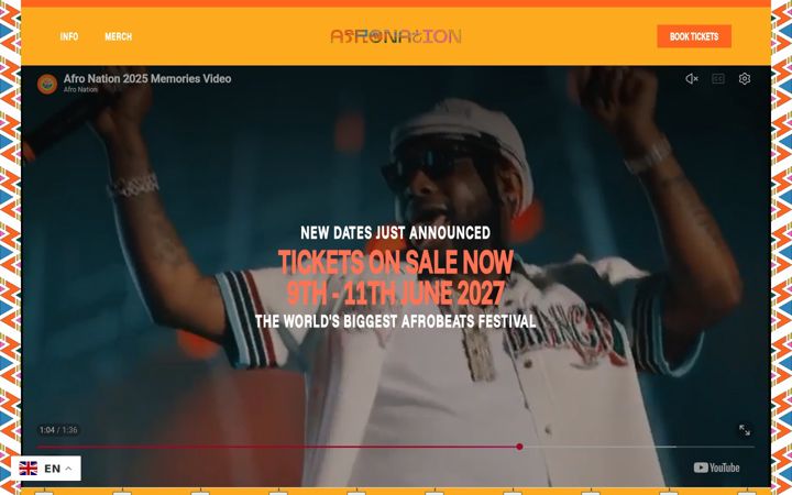 Screenshot of afronation.com
