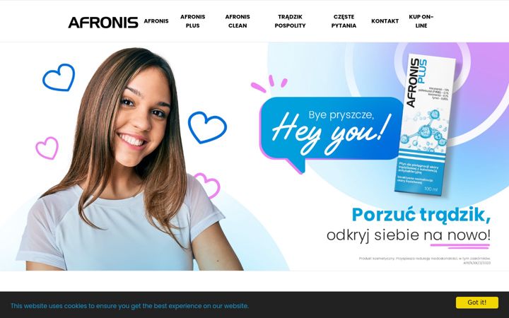 Kuvakaappaus sivustosta afronis.pl