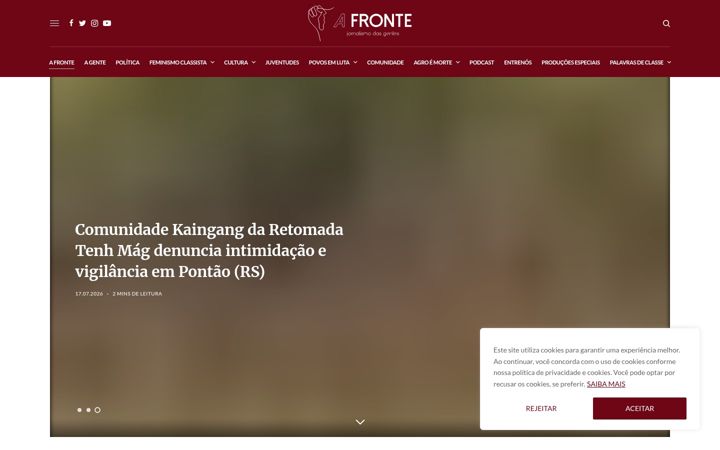 Kuvakaappaus sivustosta afrontejornalismo.com.br