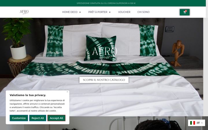Screenshot of afropassion.it