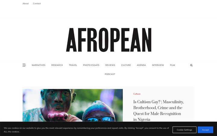 Screenshot of afropean.com