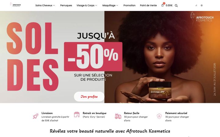 Zrzut ekranu afrotouch-kosmetics.fr