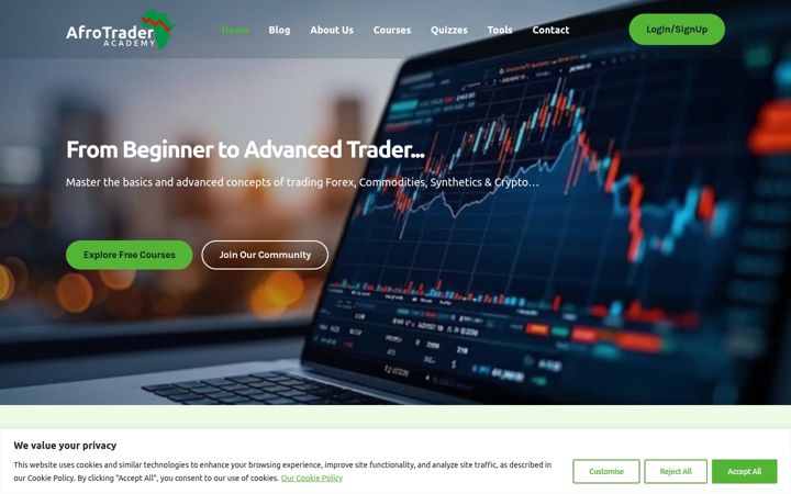 Zrzut ekranu afrotrader.net