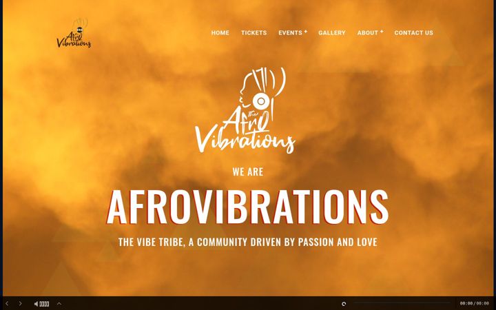 Skärmbild av afrovibrations.com