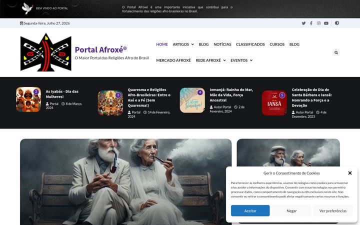 Screenshot of afroxe.com.br