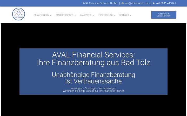 Skärmbild av afs-finanzen.de