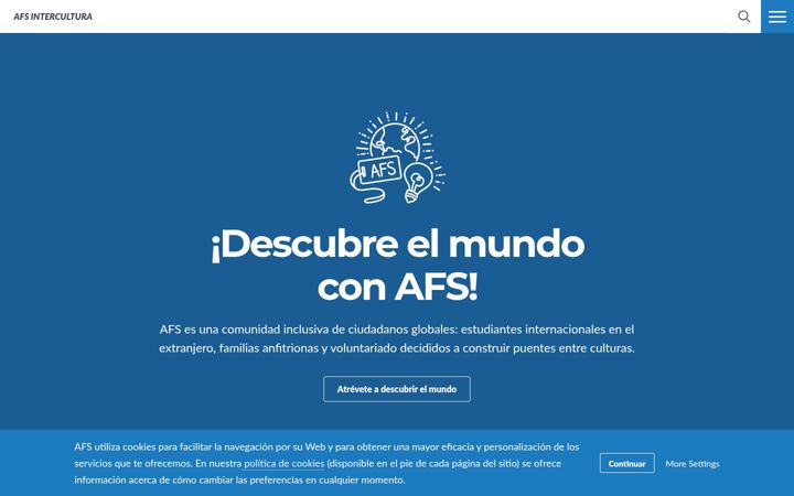 Screenshot van afs-intercultura.org