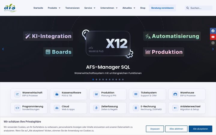 Screenshot of afs-software.de
