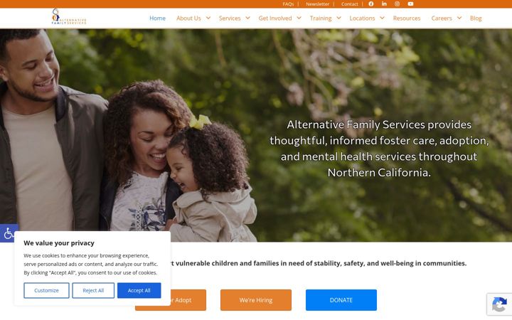 Screenshot of afs4kids.org