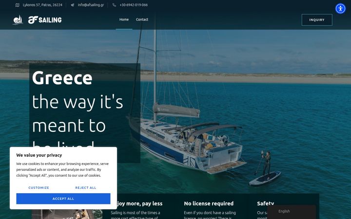 Screenshot of afsailing.gr