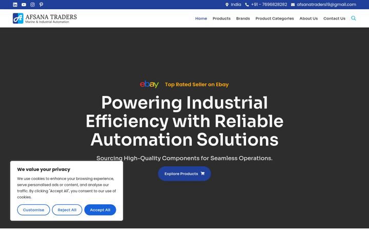 Screenshot of afsanatraders.com