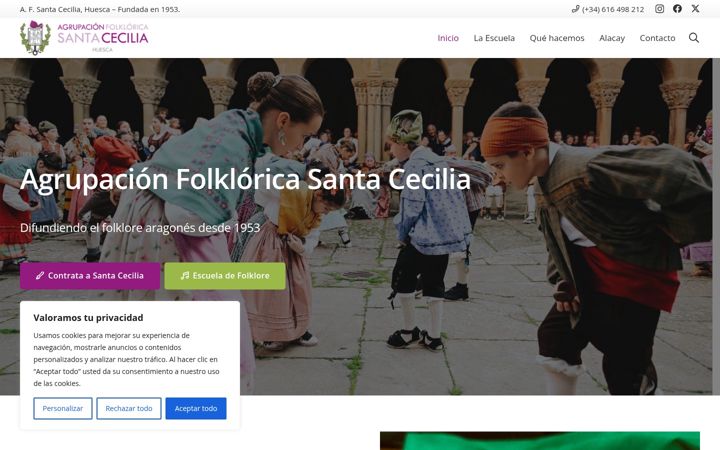 Screenshot of afsantacecilia.com
