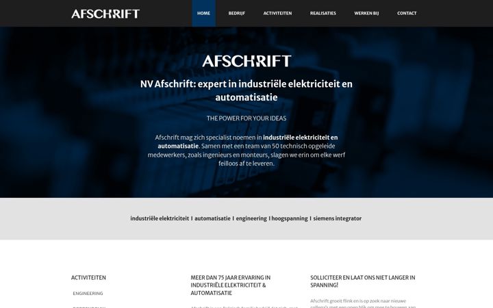 Screenshot of afschrift-nv.be