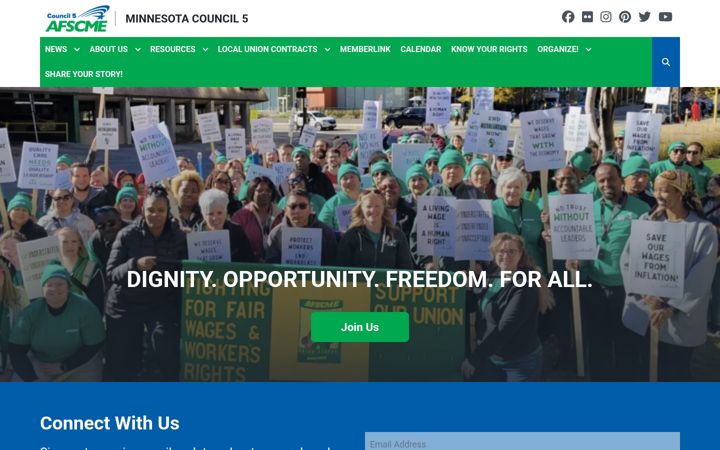Screenshot of afscmemn.org