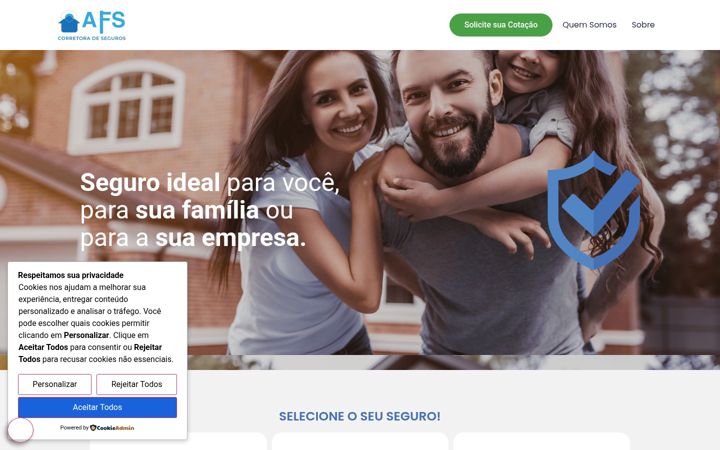 Screenshot of afscor.com.br