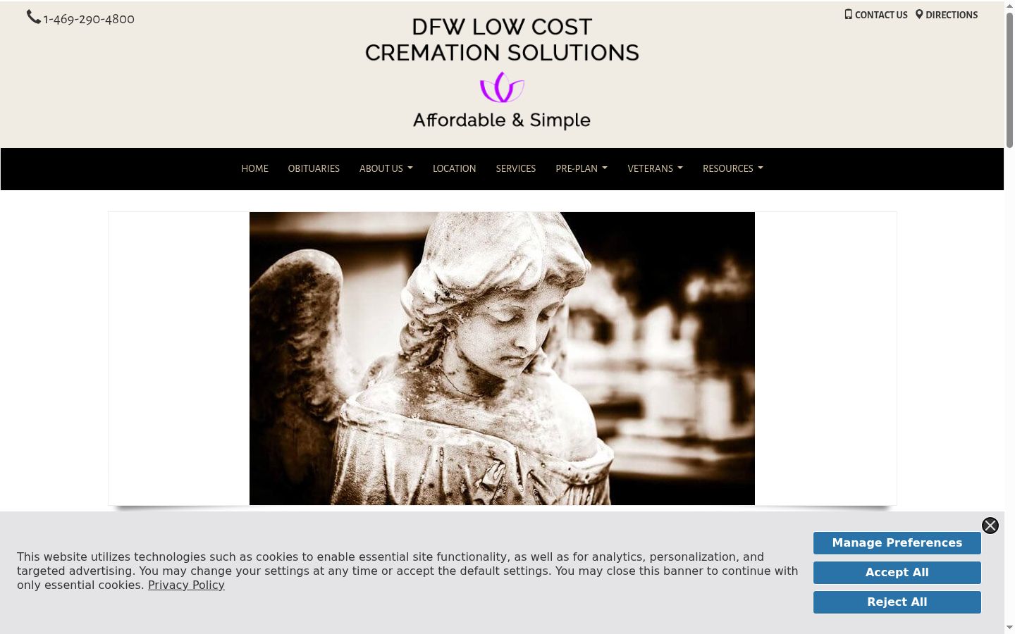 Screenshot del banner di consenso mostrato prima di qualsiasi interazione