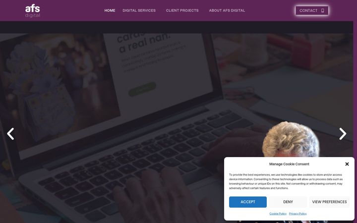 Екранна снимка на afsdigital.co.uk