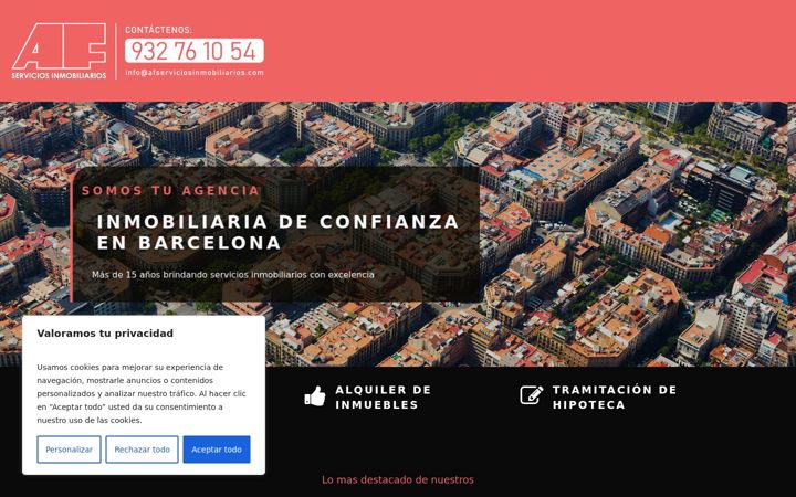 Screenshot of afserviciosinmobiliarios.com