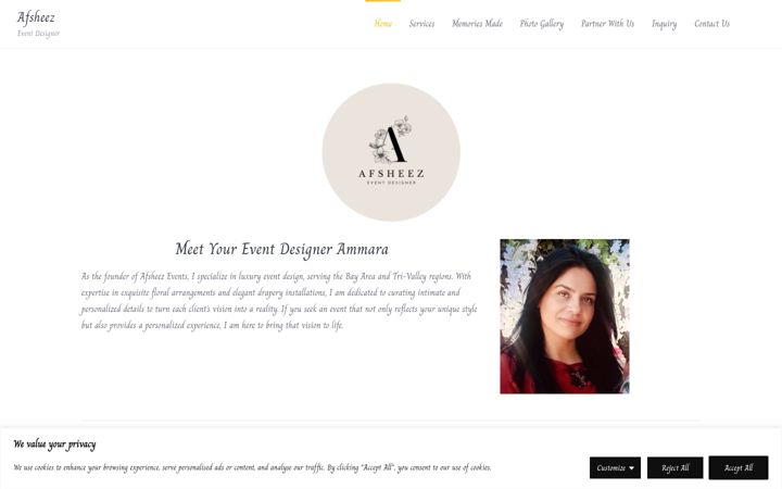 Screenshot of afsheez.com