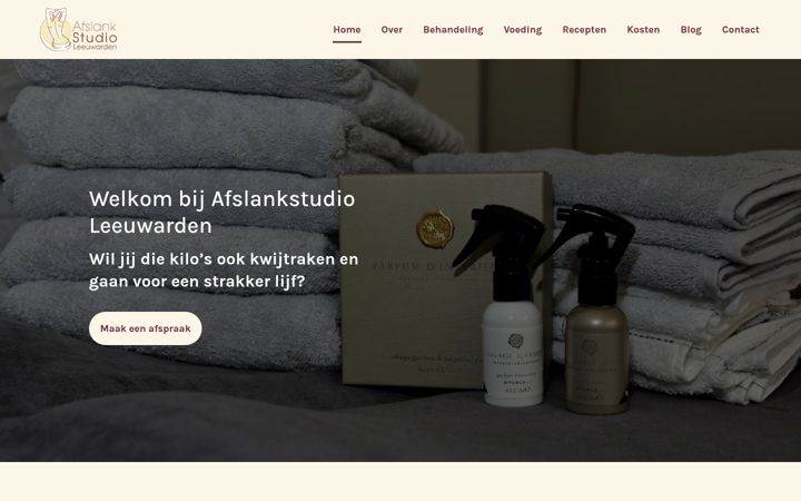 Captura de pantalla de afslankstudioleeuwarden.nl
