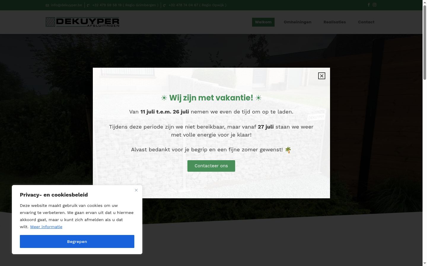 Screenshot tal-banner tal-kunsens muri qabel kwalunkwe interazzjoni