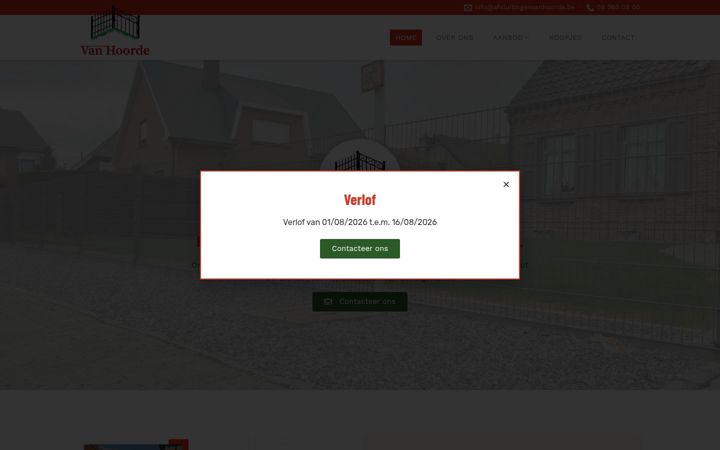 Screenshot of afsluitingenvanhoorde.be
