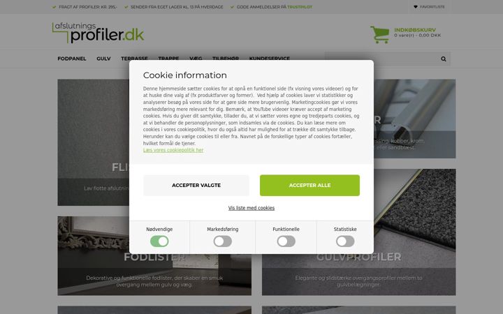 Screenshot of afslutningsprofiler.dk