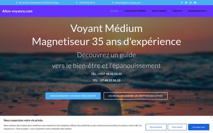 Screenshot of afsm-voyance.com