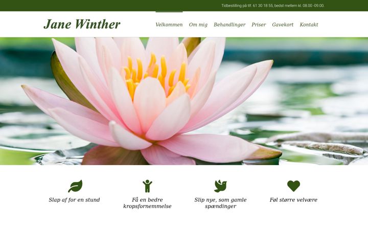 Screenshot of afspaending-massage.dk