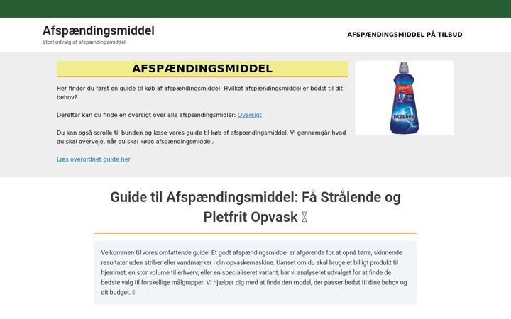 Captura de ecrã de afspaendingsmiddel.dk