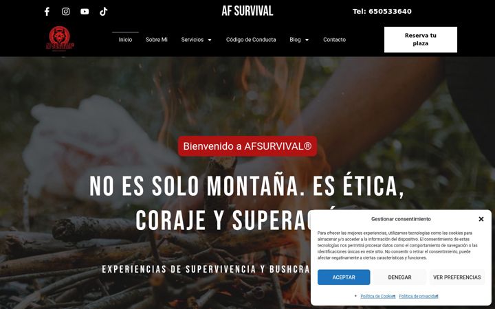 Screenshot ta' afsurvival.com