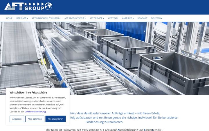 Screenshot ta' aft-group.de
