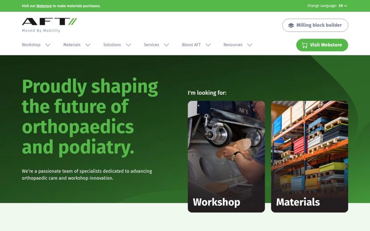 Screenshot of aft-international.com