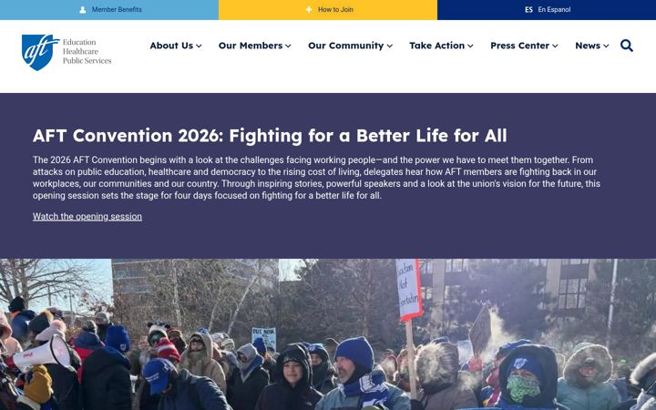 Screenshot του aft.org