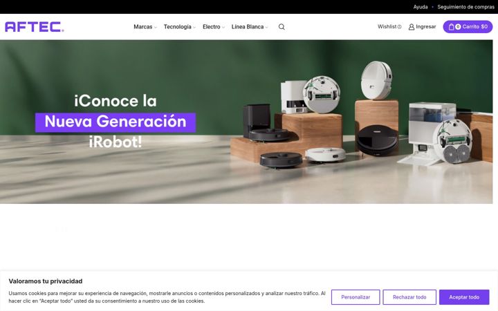 Screenshot van aftec.cl