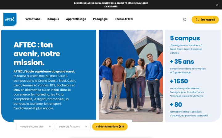 Screenshot of aftec.fr