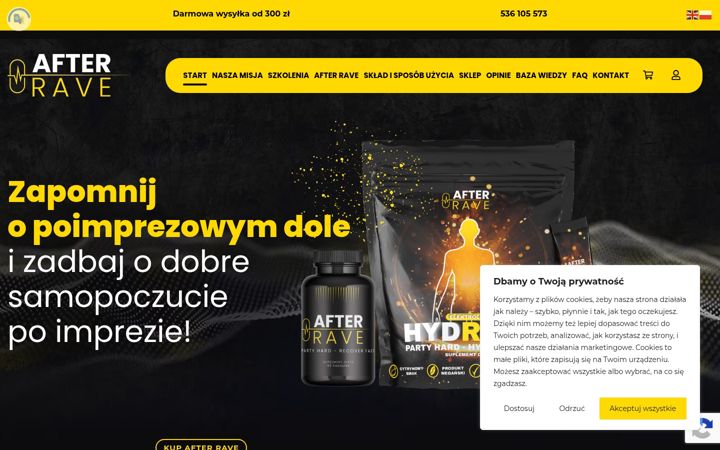 Snimka zaslona za after-rave.com