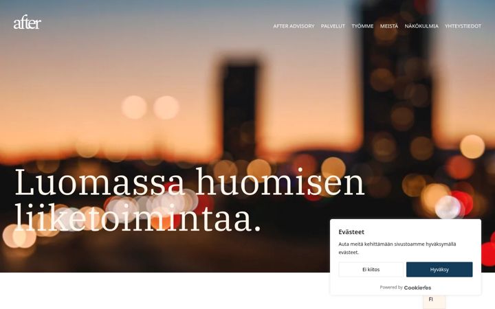 Screenshot van afteradvisory.fi