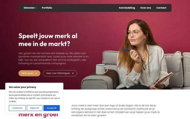 Screenshot of afterbagyes.nl
