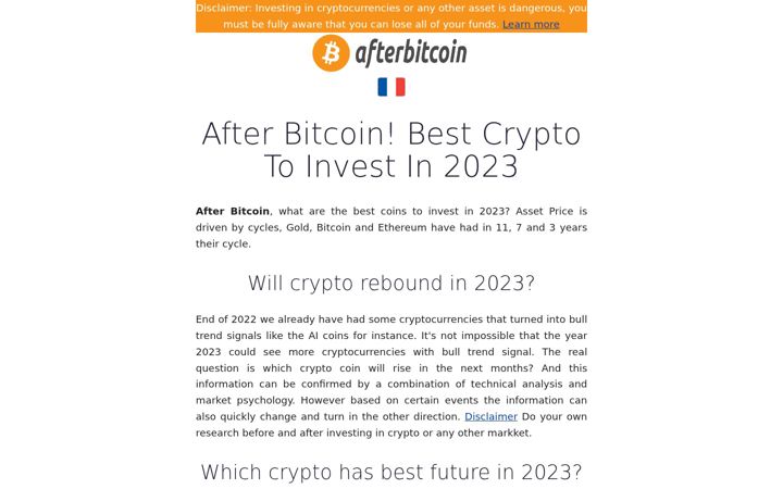 Screenshot van afterbitcoin.org
