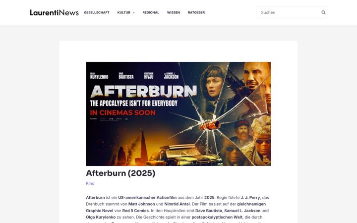 Screenshot of afterburn-film.de